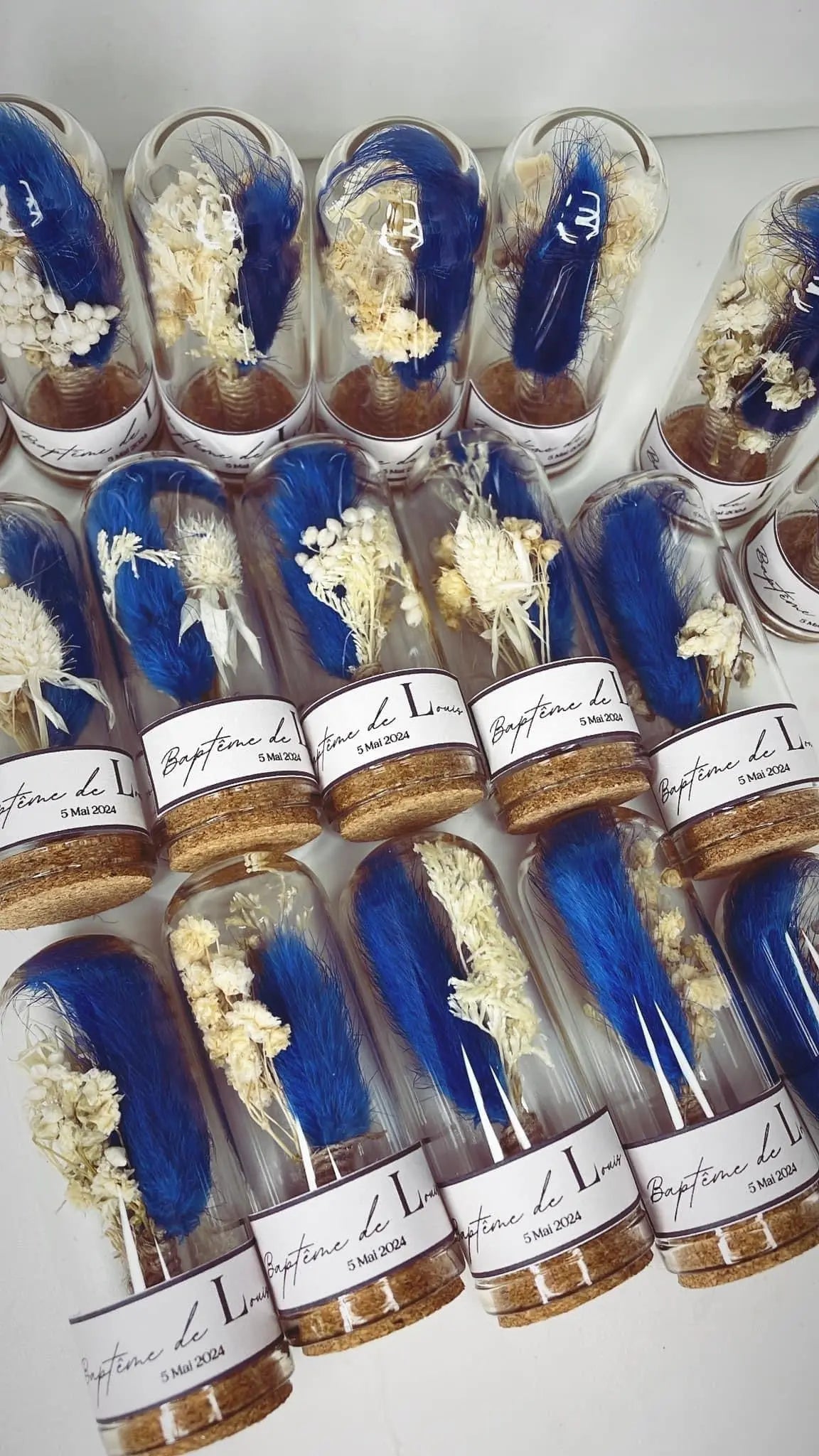 Cloches sous verre fleurs séchées Féetonchoix
