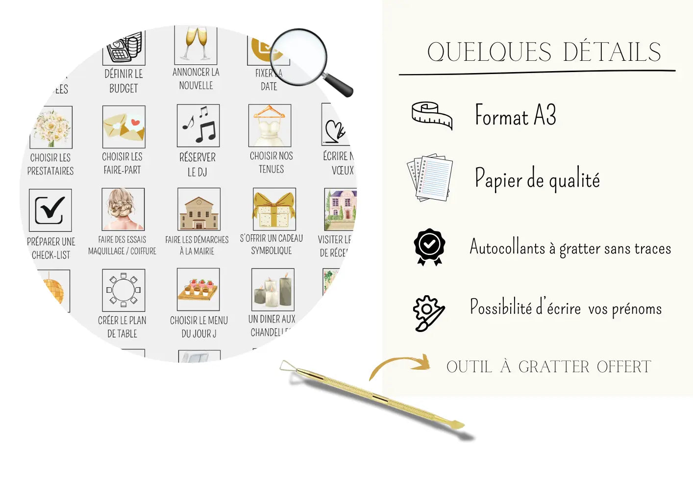 Affiche à gratter - 25 choses à faire avant de se dire oui !