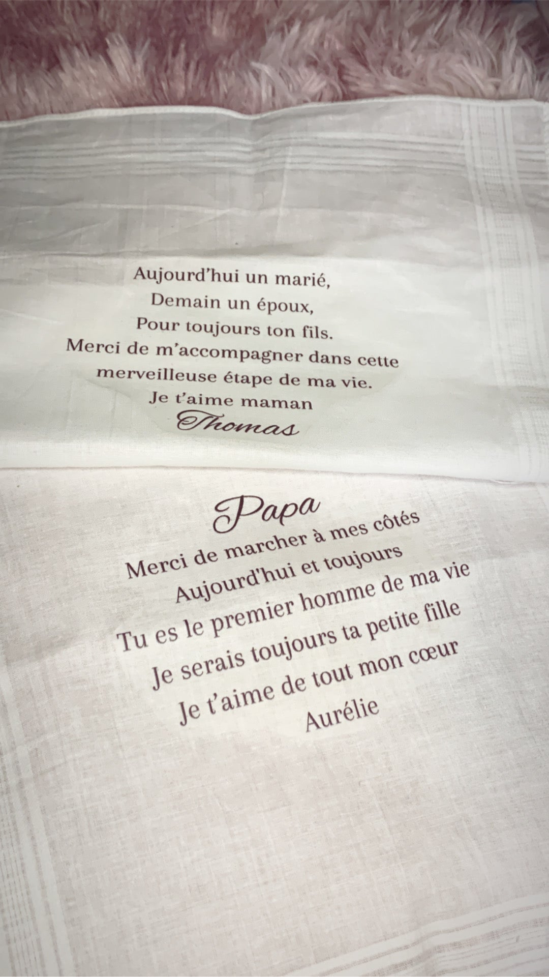 Serviettes de table personnalisées