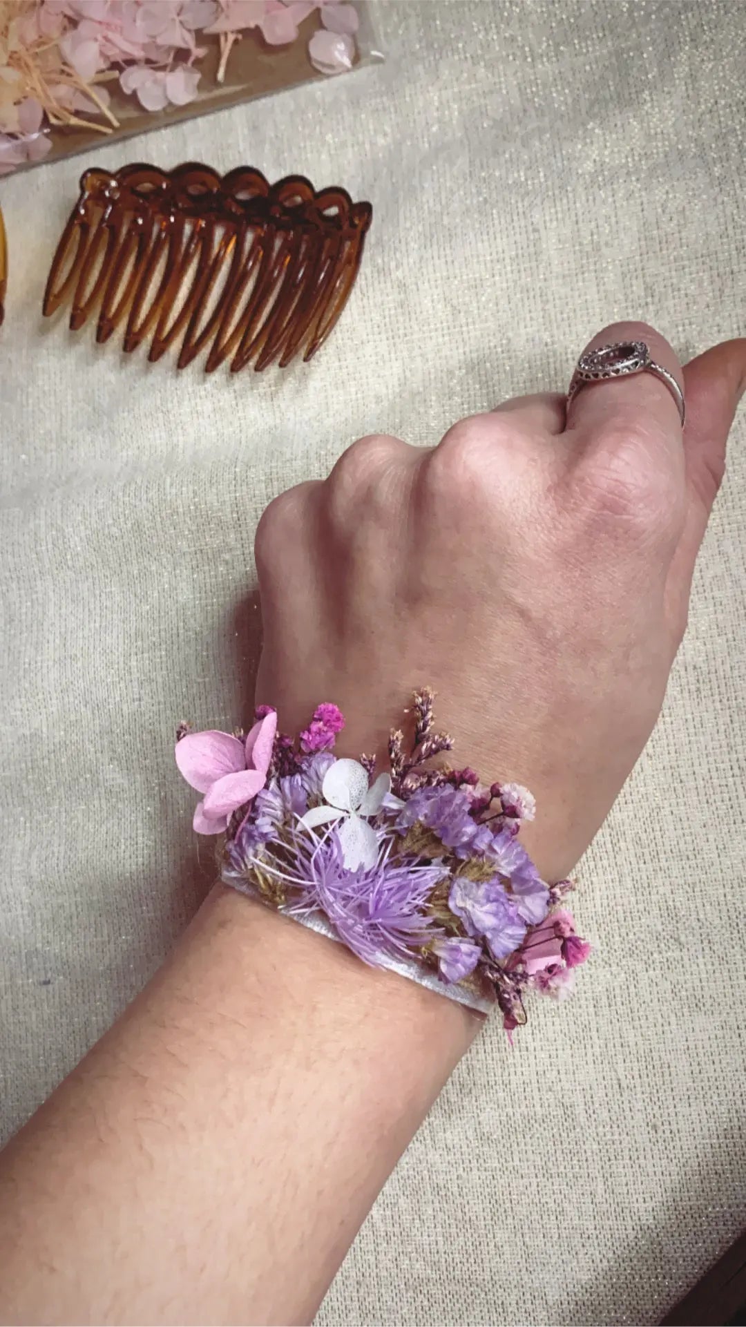 Bracelets fleurs séchées Féetonchoix